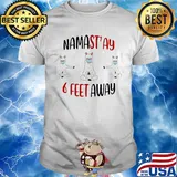 Llama mask namastay 6 feet away covid-19 shirt