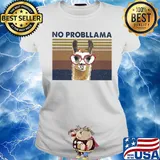 Llama no probllama vintage s Ladies tee