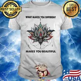 lotus tattoo henna what makes you different makes you beautiful shirt