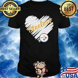 Love pittsburgh steelers football team heart diamond shirt