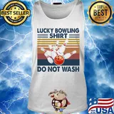 Lucky bowling shirt do not wash vintage s Tank top