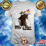 Master yoda mask giant food please remember stay 6 feet have a nice day jesus shirt