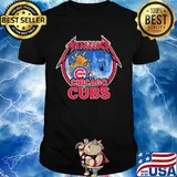 Metallica chicago cubs logo fire shirt