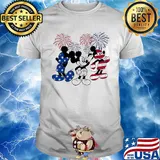 Mickey mouse american flag firework independence day shirt