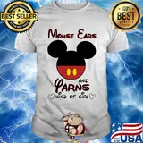 Mickey mouse ears and police kind of girl shirt