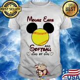 Mickey mouse ears and softball kind of girl shirt