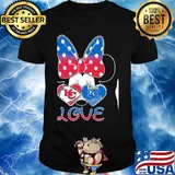Minnie mouse kansas city chiefs and kansas city royals love shirt