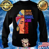 Mom I run on coffee chaos and cuss words s Sweater