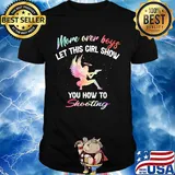 More over boys let this girl show you how to Shooting shirt