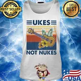 Music ukes not nukes flowers vintage s Tank top
