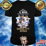 Never underestimate a man who understands baseball and loves kansas city royals baseball shirt