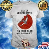 Never underestimate an old man with a climbing rope shirt