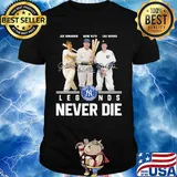 New york yankees joe dimaggio babe ruth lou gehrig legends never die signatures shirt