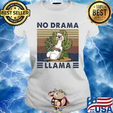 No drama llama cactus vintage s Ladies tee