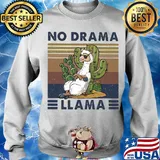 No drama llama cactus vintage s Sweater