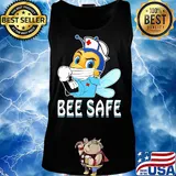 Nurse bee wear mask bee safe covid-19 s Tank top