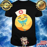 Nurse icon hug caduceus symbol shirt