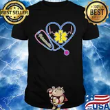 Nurse paramedic stethoscope heartbeat shirt