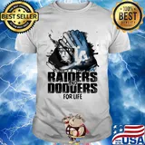 Oakland Raiders and los angeles dodgers for life art shirt
