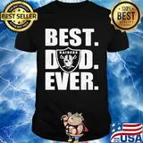Oakland raiders logo best dad ever happy father's day shirt