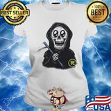 Official death black skull s Ladies tee