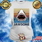 Official shark jawsome vintage s Ladies tee