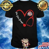 Ohio state buckeyes football stethoscope heart shirt