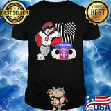 Paratrooper airborne american flag bird shirt