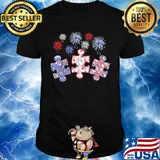 Patriotic autism firework american flag independence day shirt
