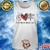 Peace love save lives heartbeat s Tank top