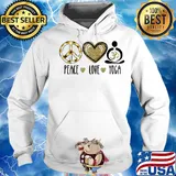 Peace love yoga sunflowers heart s Hoodie