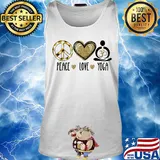 Peace love yoga sunflowers heart s Tank top