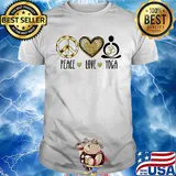 Peace love yoga sunflowers heart shirt