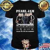 Pearl jam band 30nd anniversary 1990 2020 thank you for the memories signatures shirt