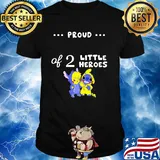 Pikachu and stitch proud of 2 little heroes shirt