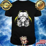 Pitbull Gas Mask Social Distancing 2 Sides Shirt