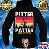 Pitter patter let's get at 'er dog vintage s Hoodie