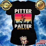 Pitter patter let's get at 'er dog vintage s Ladies tee