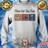 Plan for the day coffee snowmobile wine s Sweater