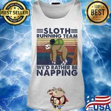 Running sloth running team we’d rather be napping vintage s Tank top