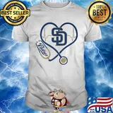 San diego padres baseball stethoscope heart shirt