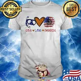 Scuba diving dive love heart sunflower American flag veteran Independence Day shirt