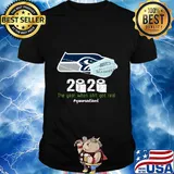 Seattle Seahawks 2020 the year when shit got real quarantined mask toilet paper shirt