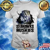 Seattle seahawks and washington huskies for life shirt