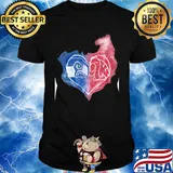Seattle seahawks and washington state cougars heart smoke shirt