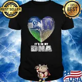 Seattle seahawks and winnipeg blue bombers heart it's in my dna shirt