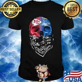Skull kansas city chiefs and kansas city royals shirt