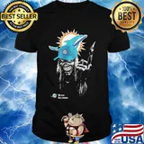 Skull miami dolphins football shirt
