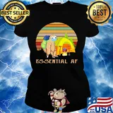 Sloth wear mask camping essential af vintage covid-19 s Ladies tee