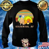 Sloth wear mask camping essential af vintage covid-19 s Sweater